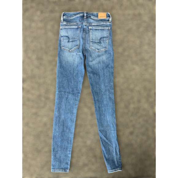 American Eagle Outfitters Womens Sz 0 Stretch Distressed High Rise Jegging Jeans - Picture 2 of 14